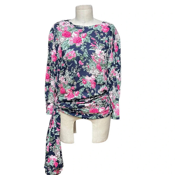 RE/DONE x The Attico Side Cascade Top Assorted Floral Print Size Large - Picture 1 of 13